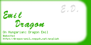 emil dragon business card